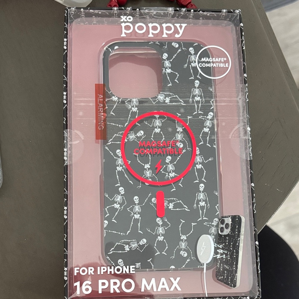 Skeleton Design iPhone 16 Pro Max Case - Black